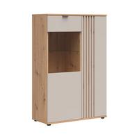 GESCHIRRSCHRANK Ezra Kaschmir - Beige, Holzwerkstoff (90/137.5/40cm) - Petits-meubles