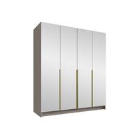 KLEIDERSCHRANK Santi III - Kaschmir/Goldfarben, Holzwerkstoff/Metall (200/215/58cm) - MIRJAN24