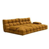 BIG SOFA AMIA Braun Velvet - Schwarz/Braun, Kunststoff/Textil (290/86/178cm) - KAWOLA