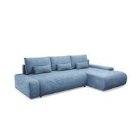 ECKSOFA Ivana 3 Sitzplätze Hellblau - Blau, Holz (265/172cm) - Petits-meubles