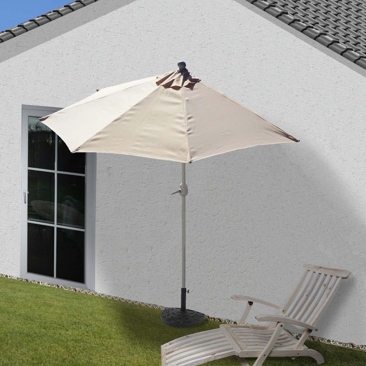 SONNENSCHIRM I Cremeweiß - Weiß, Textil (260/135cm) - MCW