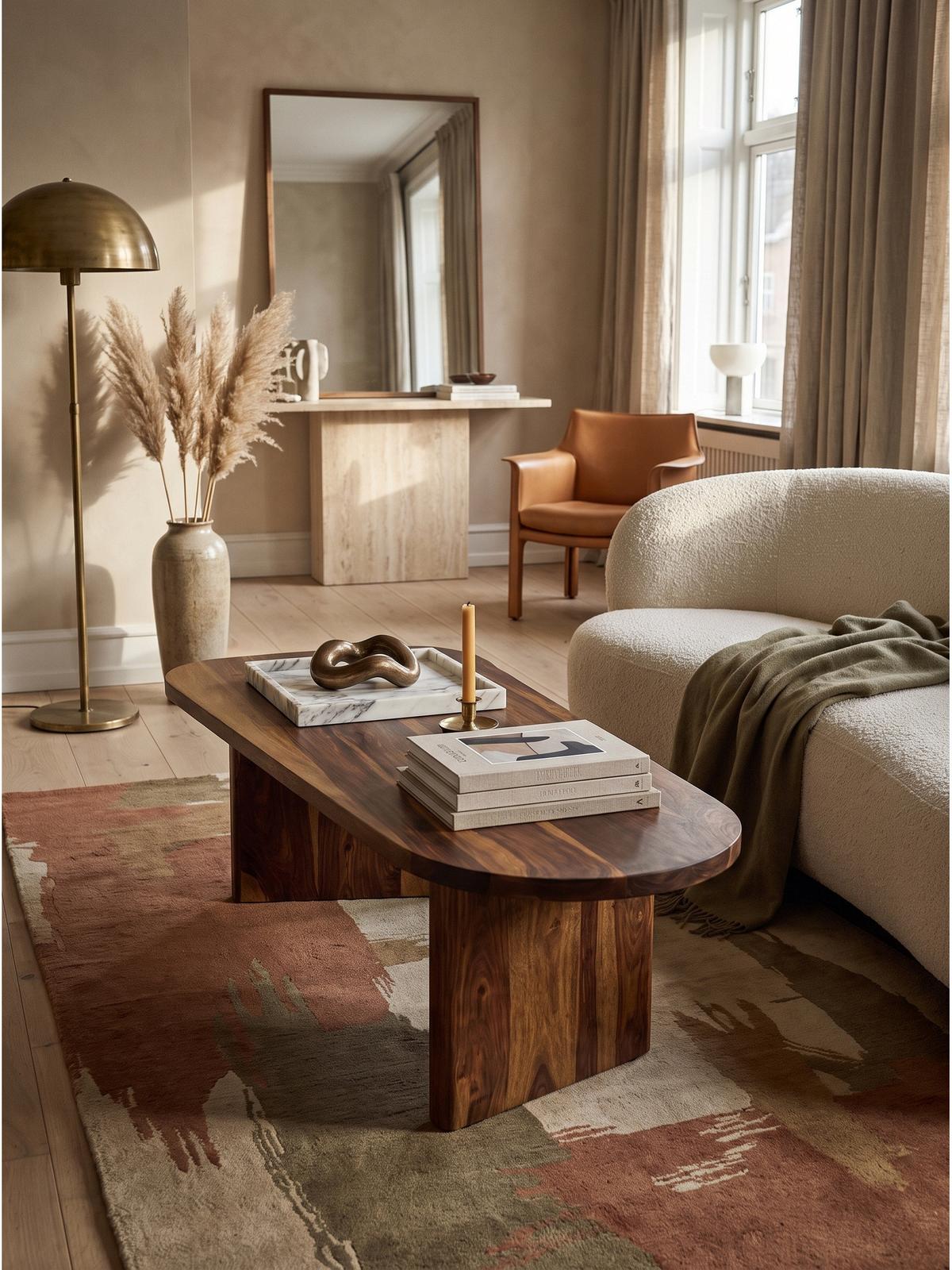 COUCHTISCH CAZORLA, Dunkles Massivholz, 120 x 60 x 32 cm - Braun, Holz (60/120/32cm) - KADIMA DESIGN
