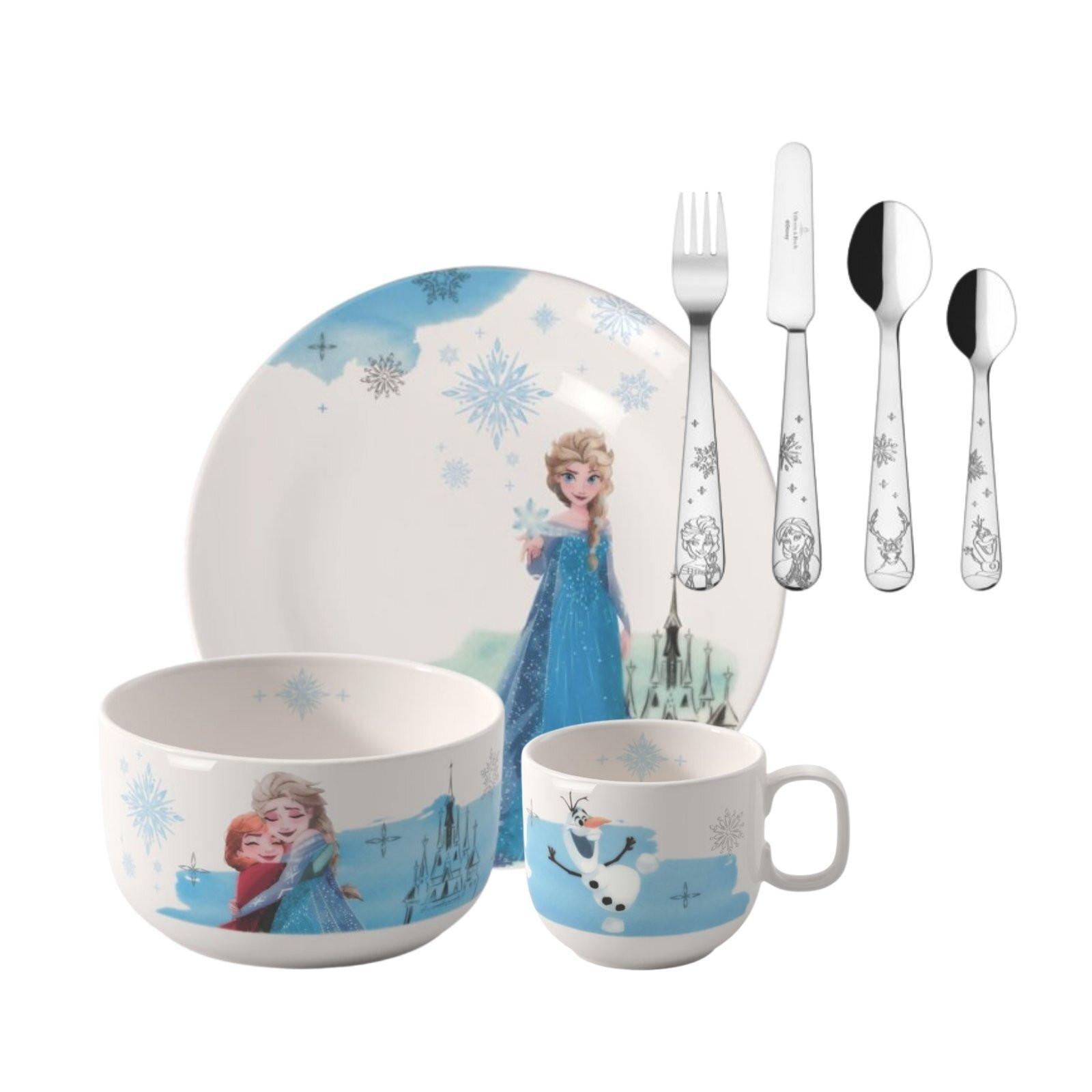 KINDERGESCHIRR-SET Disney Frozen bunt 7-tlg. - Multicolor, Keramik/Metall (2/2/2cm) - Villeroy & Boch
