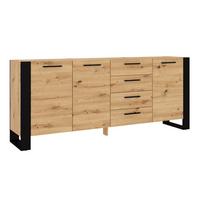 KOMMODE Artisann 197/87/45 - Eiche Artisan, Holzwerkstoff (197/87/45cm) - RAUMHIRSCH FURNITURE