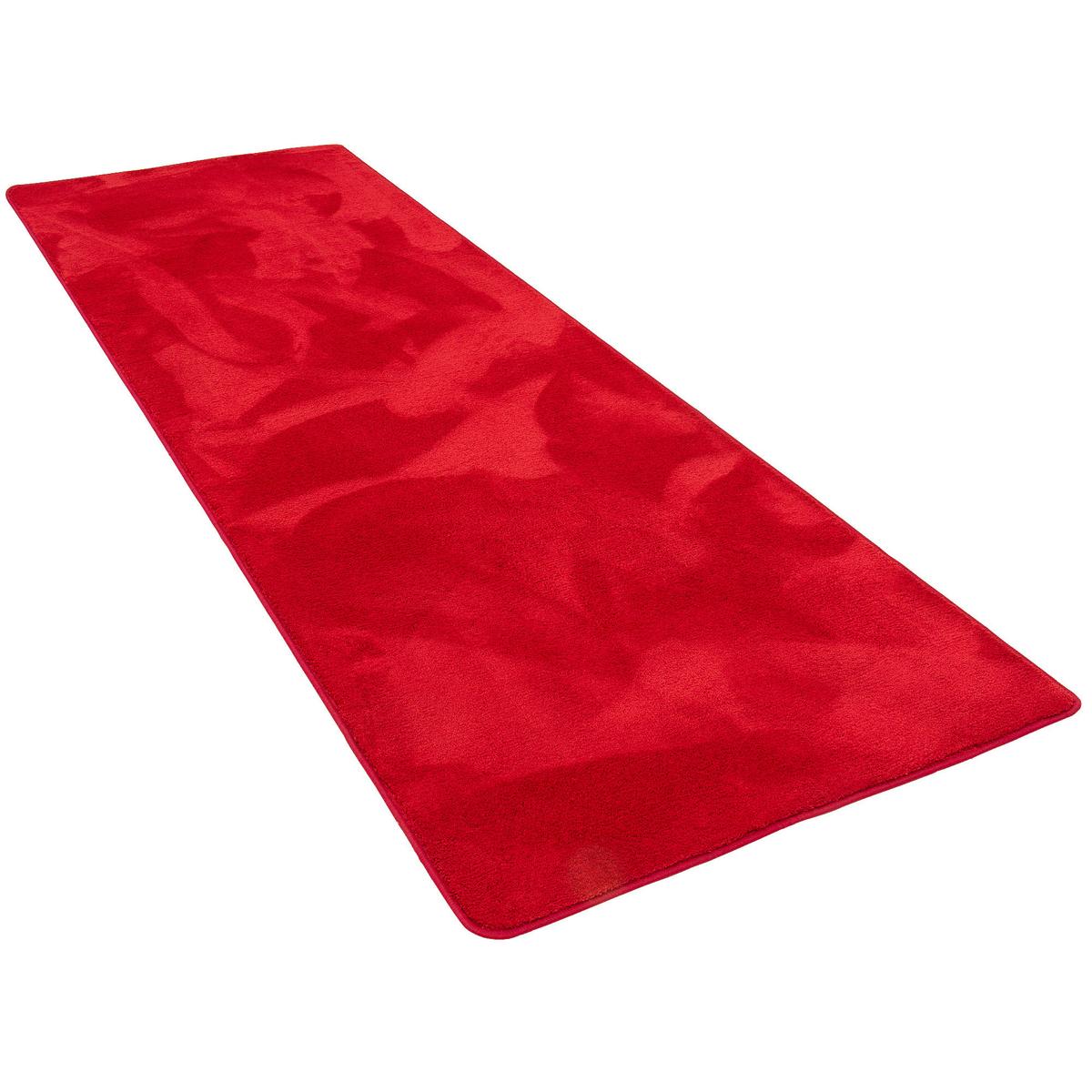 LUXUS SUPER SOFT HOCHFLOR LANGFLOR TEPPICH LÄUFER DELUXE - Rot, Textil (80/240cm) - Snapstyle