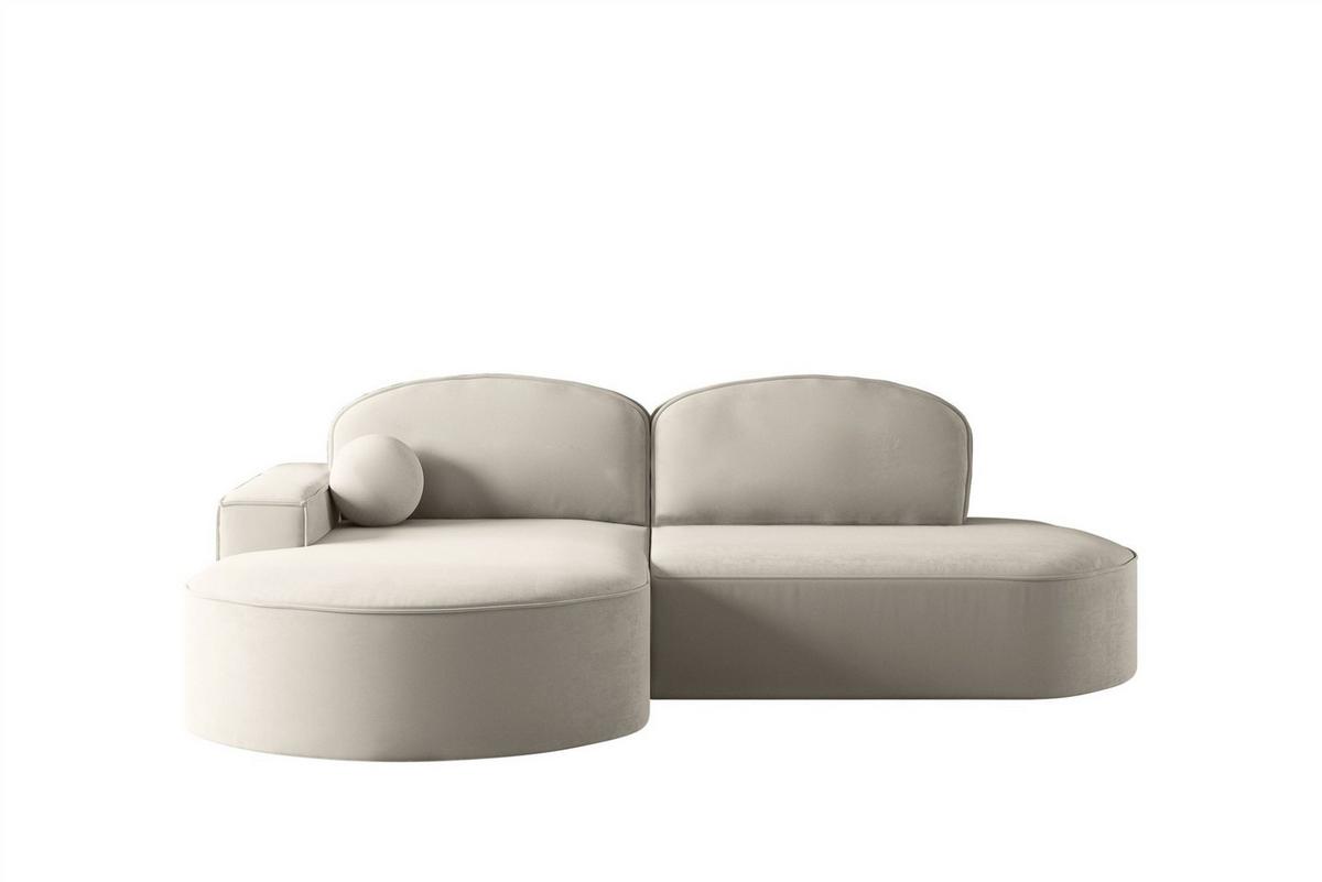 ECKSOFA Girona Mit Schlaffunktion - Beige, Holzwerkstoff/Textil (278/179cm) - Fun Möbel