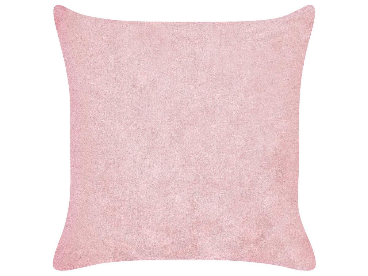 DEKOKISSEN CORD 2er-Set Rosa 43/43 cm Millet - Pink, Textil (43/43cm) - Beliani