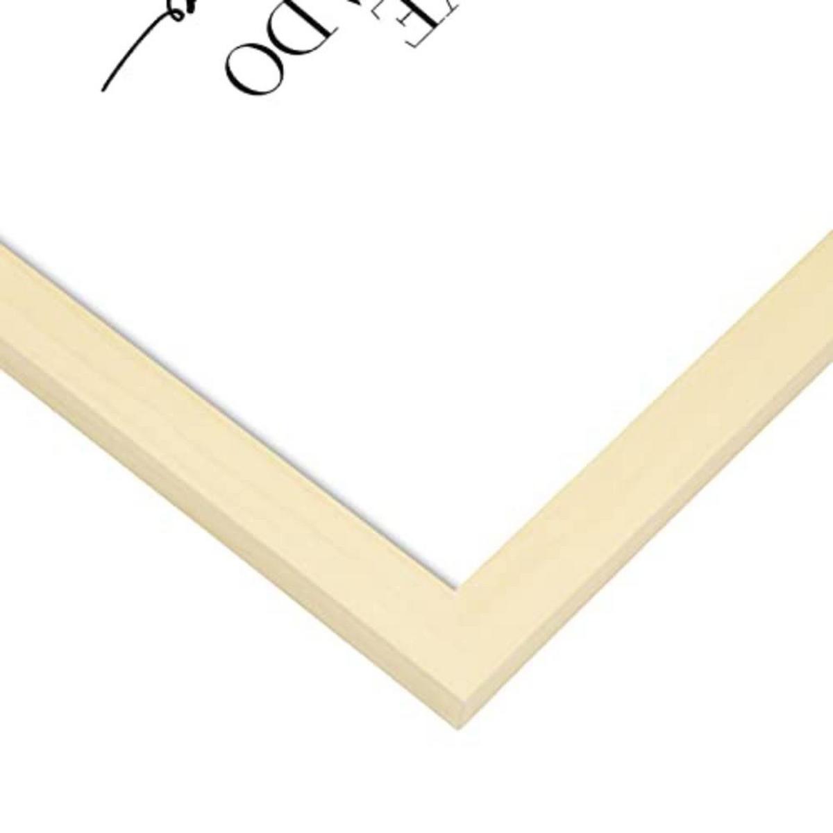 POSTER Set mit 4 Nacht TypografieStil A4 Rahmen aus hellem Holz - Beige, Papier (29.7/3cm) - Nacnic