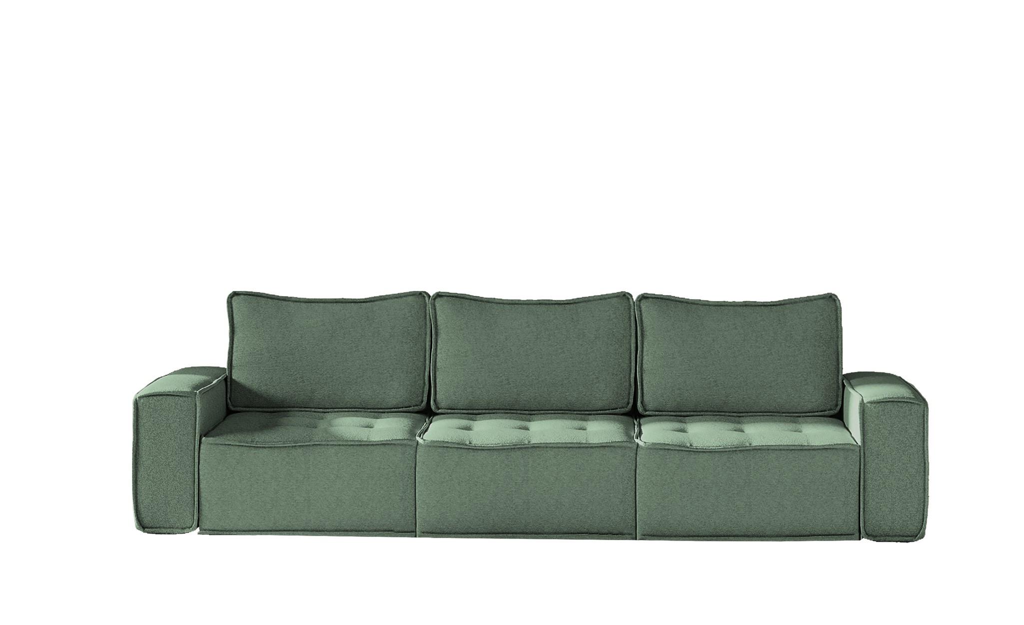 SOFA Sande In Raven - Grün, Holzwerkstoff/Textil (292/85/90cm) - Fun Möbel