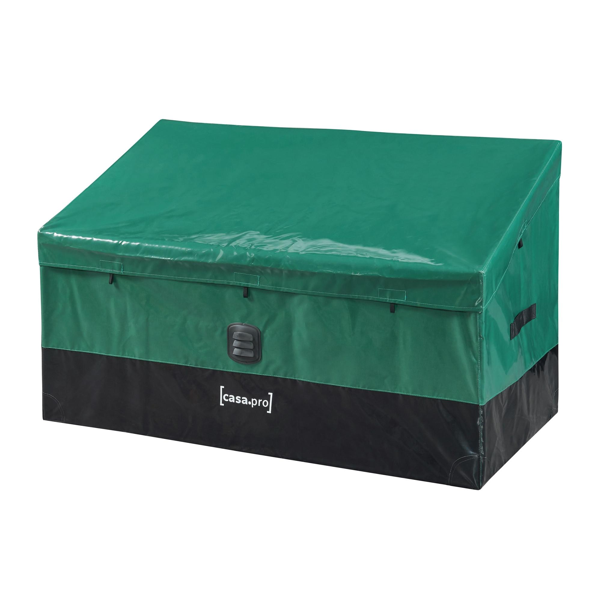 AUFBEWAHRUNGSBOX Alanno - Schwarz/Grün, Textil/Metall (122/76/64cm) - casa.pro