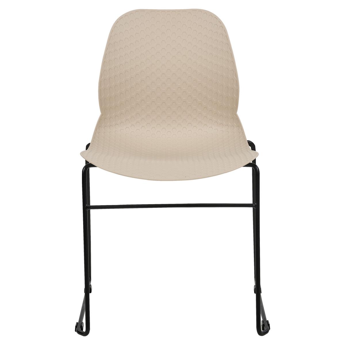 ESSZIMMERSTUHL 4er-Set Kunststoff Beige Panora - Beige, Kunststoff/Metall (44/80/50cm) - Beliani