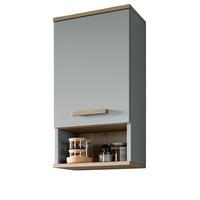HÄNGESCHRANK grün, Eiche 34 x 68 cm, Badschrank hängend skandinavisch - Eichefarben/Grün, Holzwerkstoff (34/68/28cm) - Inn.Furn