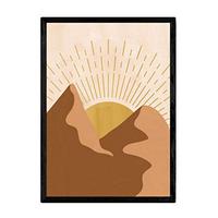 POSTER Natur Landschaften A3 Schwarzer Rahmen - Schwarz, Papier (29.7/5/42cm) - Nacnic