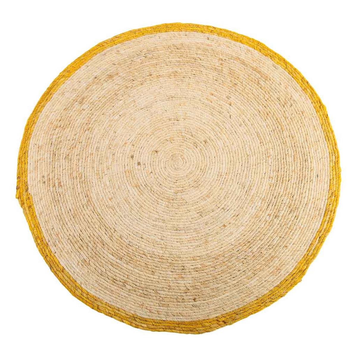 JUTETEPPICH rund, braun, D120x1 cm - Gelb/Naturfarben, Naturmaterialien (120/120cm) - Wanderlust