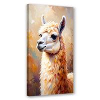 LEINWANDBILD Lama Tier 60x120cm - Beige, Textil (60/120cm) - Feeby