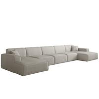 WOHNLANDSCHAFT Celes Premium Xl Scala - Hellgrau, Holzwerkstoff/Textil (462/73/165cm) - Fun Möbel