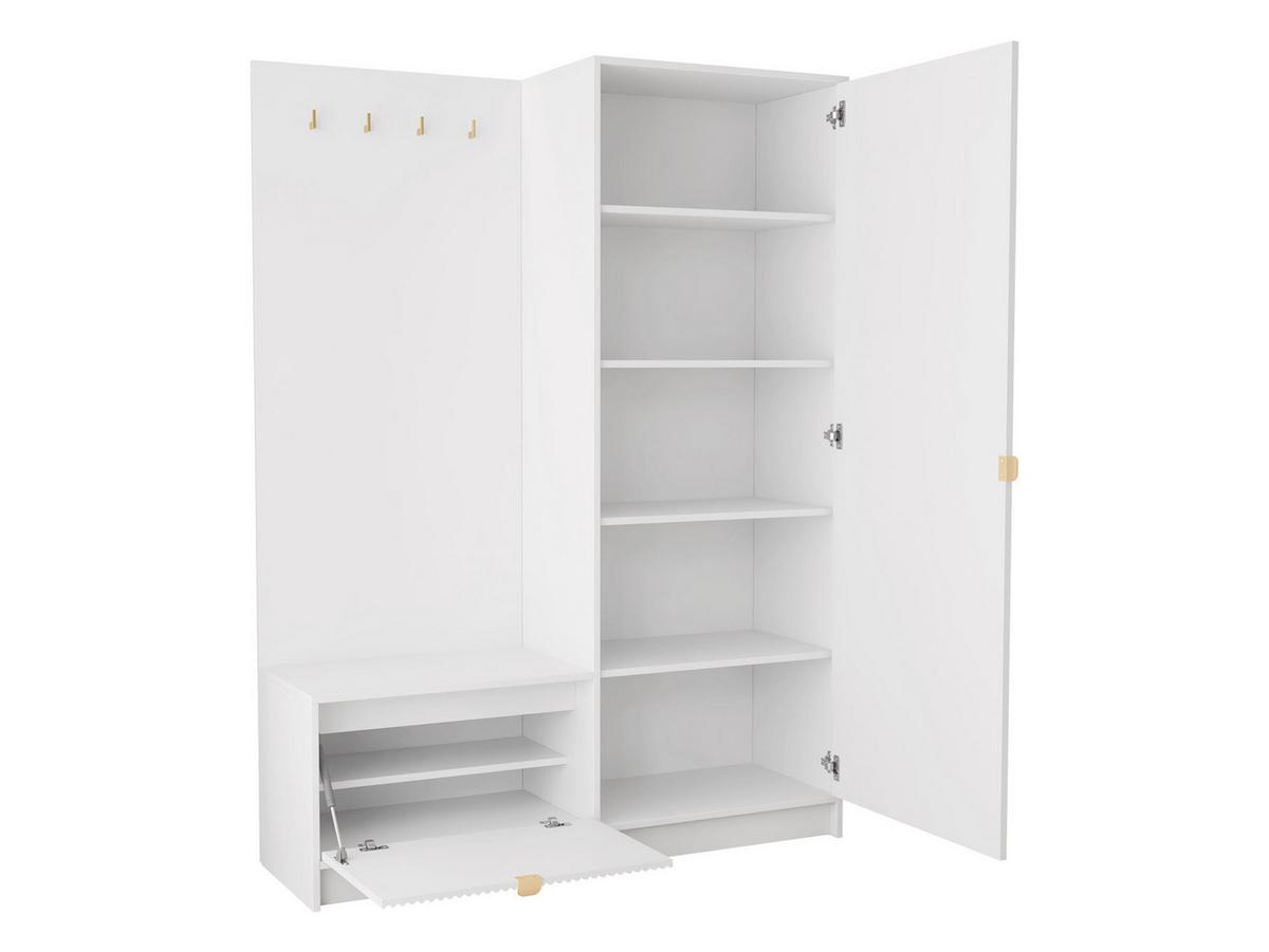GARDEROBE Tireno - Weiß, Holzwerkstoff/Kunststoff (120/180/40cm) - MIRJAN24