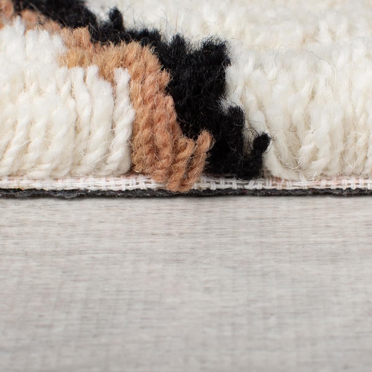WOLLTEPPICH BRUE, mit Rautenmuster, aus Wolle, Bunt, 120 x 170 cm - Multicolor, Textil (170/120cm) - KADIMA DESIGN