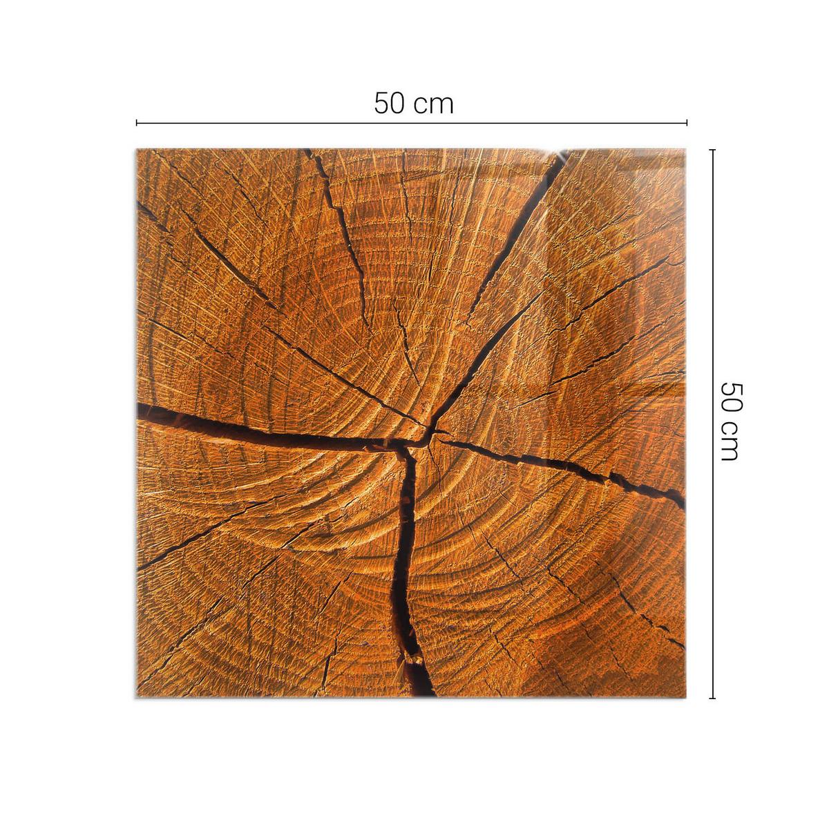 GLASPLATTE für Kamin 50x50 cm - Orange, Glas (50/50/0.4cm) - TULUP