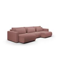 WOHNLANDSCHAFT Chaira Mit Schlaffunktion - Rosa, Holzwerkstoff/Textil (340/85/149cm) - Fun Möbel