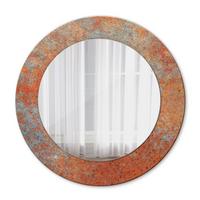 SPIEGEL Ø50 cm Rund mit Aufdruck - Orange, Glas (50/50/0.4cm) - TULUP