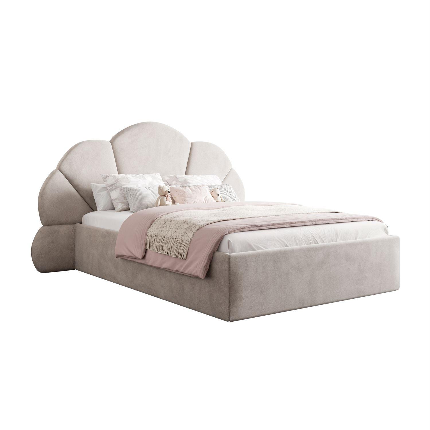 POLSTERBETT ARIEL mit Bettkasten 120x200 cm Element 17 - Beige, Textil (120/200cm) - Lookway