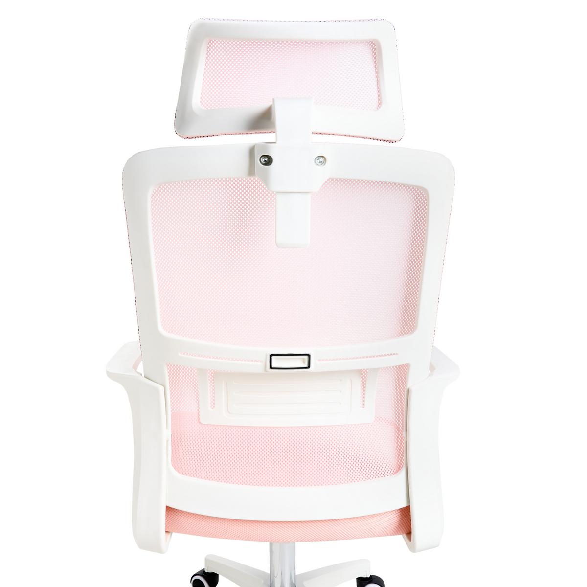 BÜROSTUHL Pastellrosa Monarch - Pink, Textil (46/110/62cm) - Beliani