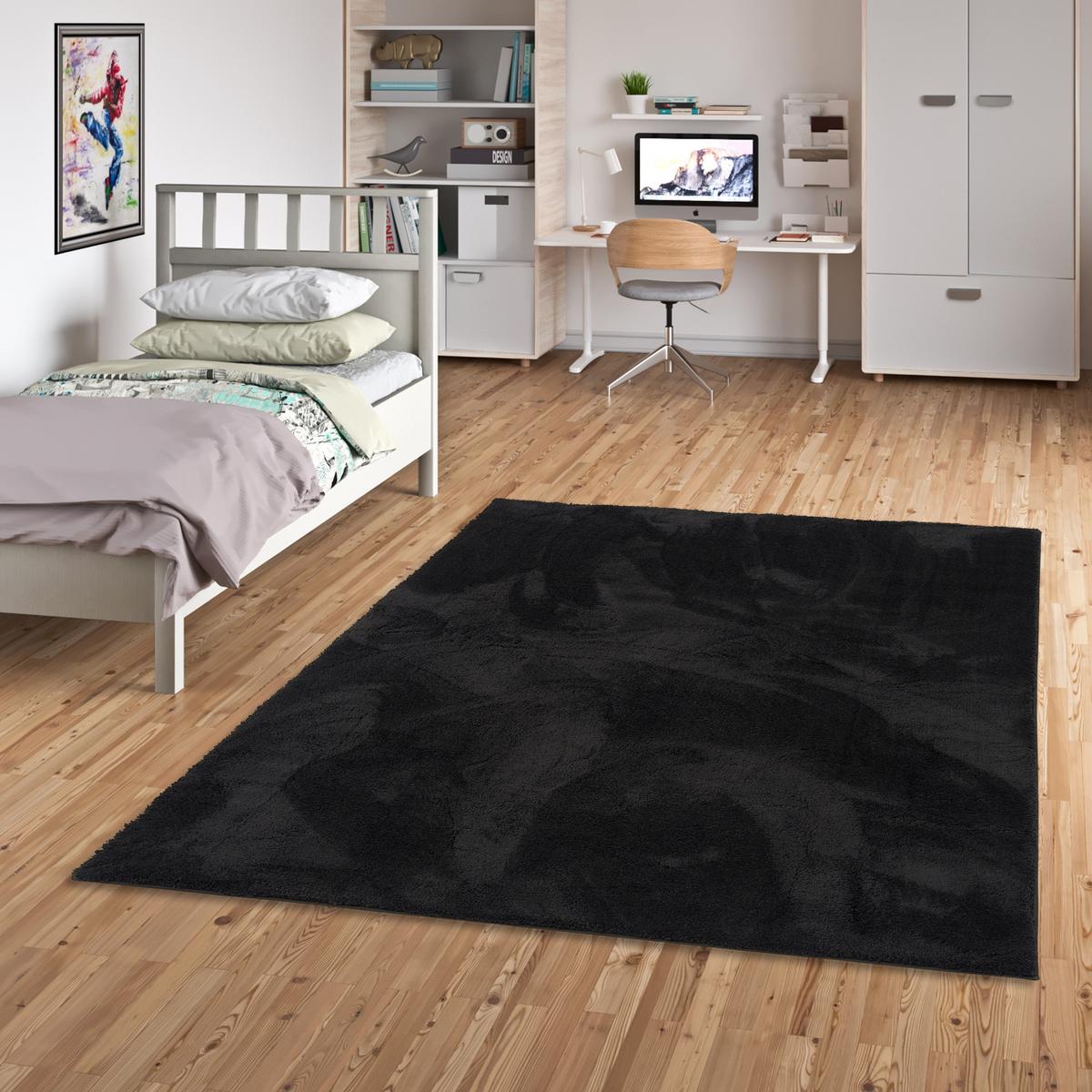 KINDERTEPPICH SUPER SOFT HOCHFLOR SILKY KIDS - Schwarz, Textil (200/290cm) - Pergamon