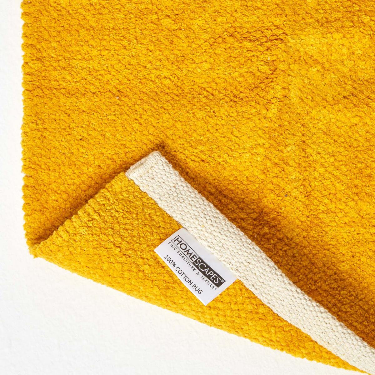 HANDWEBTEPPICH-LÄUFER Chenille 66/200 cm - Currygelb, Textil (66/200cm) - Homescapes
