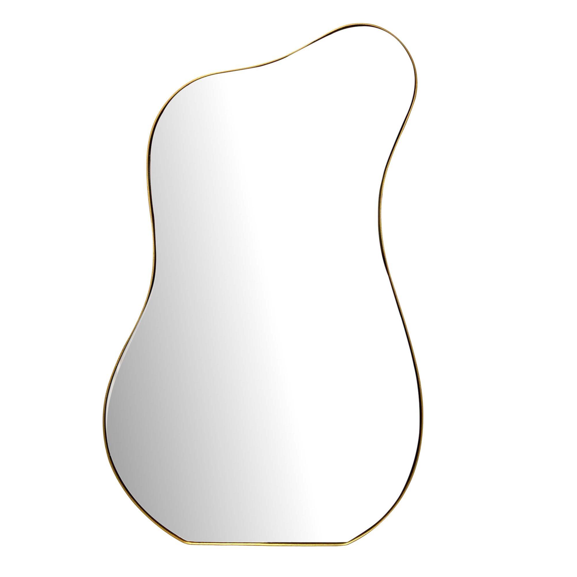 WANDSPIEGEL Asymmetrisch Metall Gold 60x100 cm Moderner Rahmen - Goldfarben, Glas (60/100/3cm) - KADIMA DESIGN