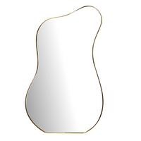 WANDSPIEGEL Asymmetrisch Metall Gold 60x100 cm Moderner Rahmen - Goldfarben, Glas (60/100/3cm) - KADIMA DESIGN