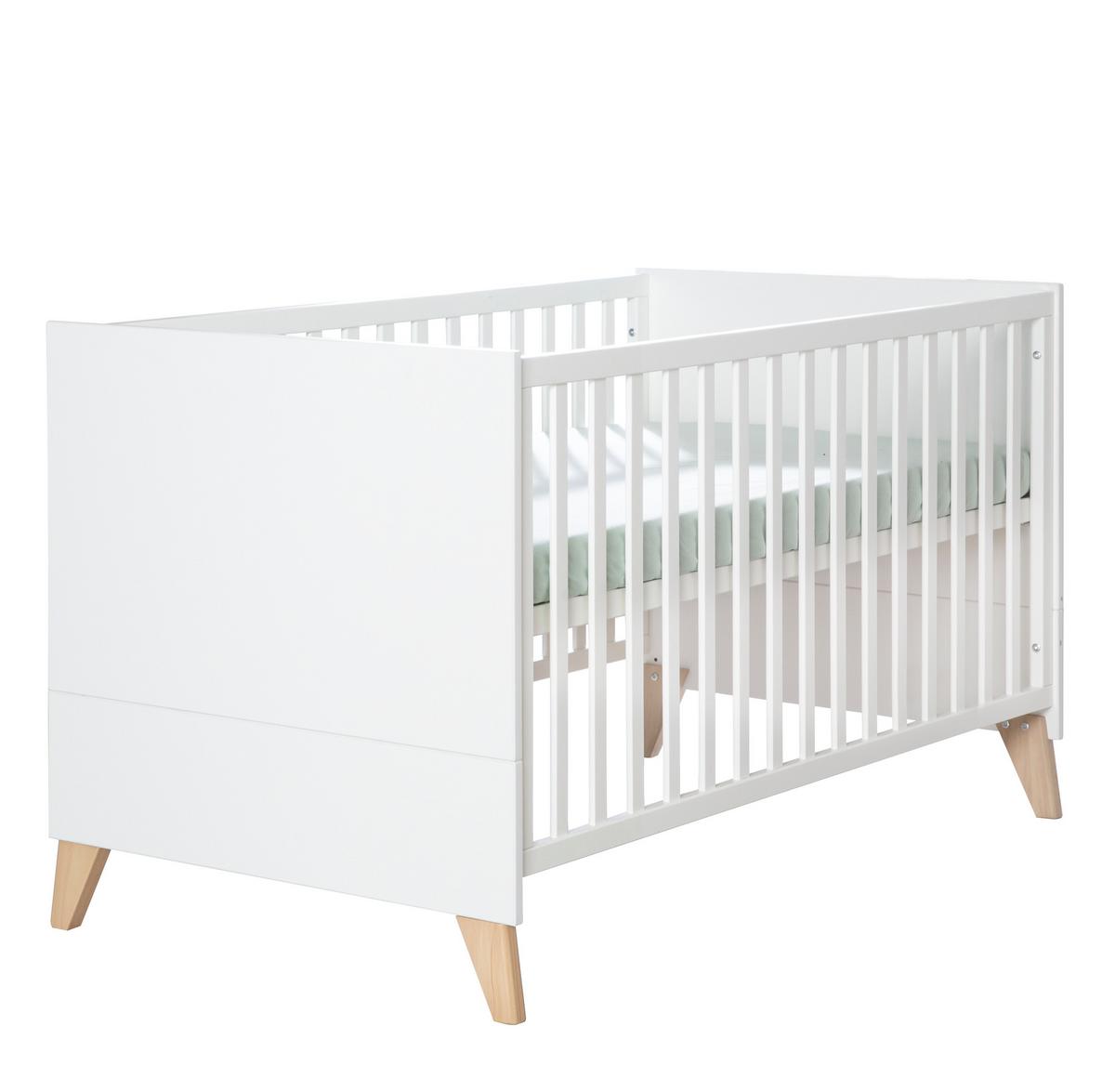 BABYZIMMER Leon 3-teilig III - Weiß, Holz (1/1/1cm) - Roba