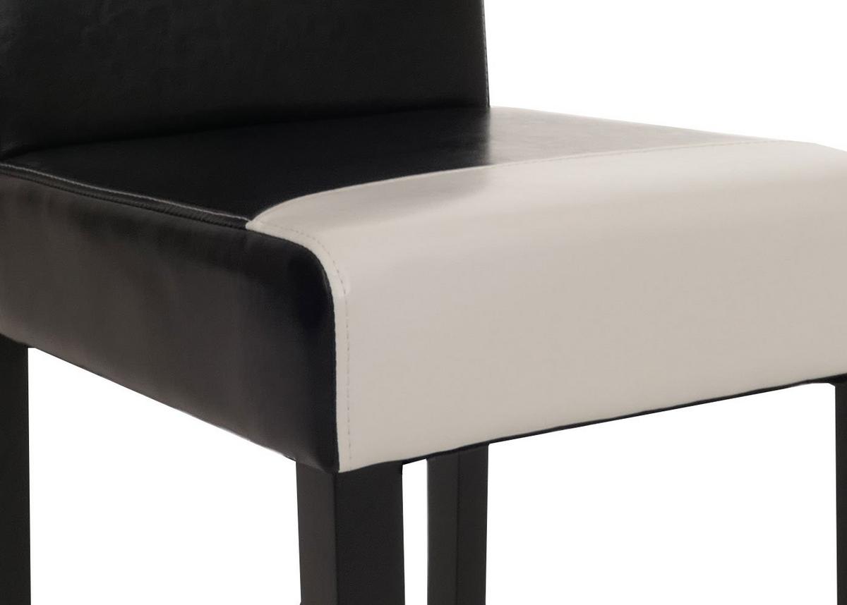 ESSZIMMERSTUHL Schwarz, Weiß 6er-Set - Multicolor/Schwarz, Textil (43/90/56cm) - MCW