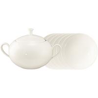 SUPPEN-SET Savona Fine Diamond creme 7-tlg. - Creme, Keramik (2/2/2cm) - Seltmann Weiden