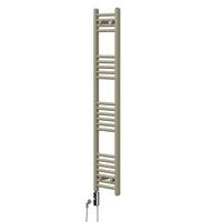 HANDTUCHHEIZKÖRPER elektrisch 300 x 1400 mm Beige Badheizkörper gerade mit Seitenanschluss mit Heizstab 300W - Beige, Metall (30/140/3cm) - LuxeBath