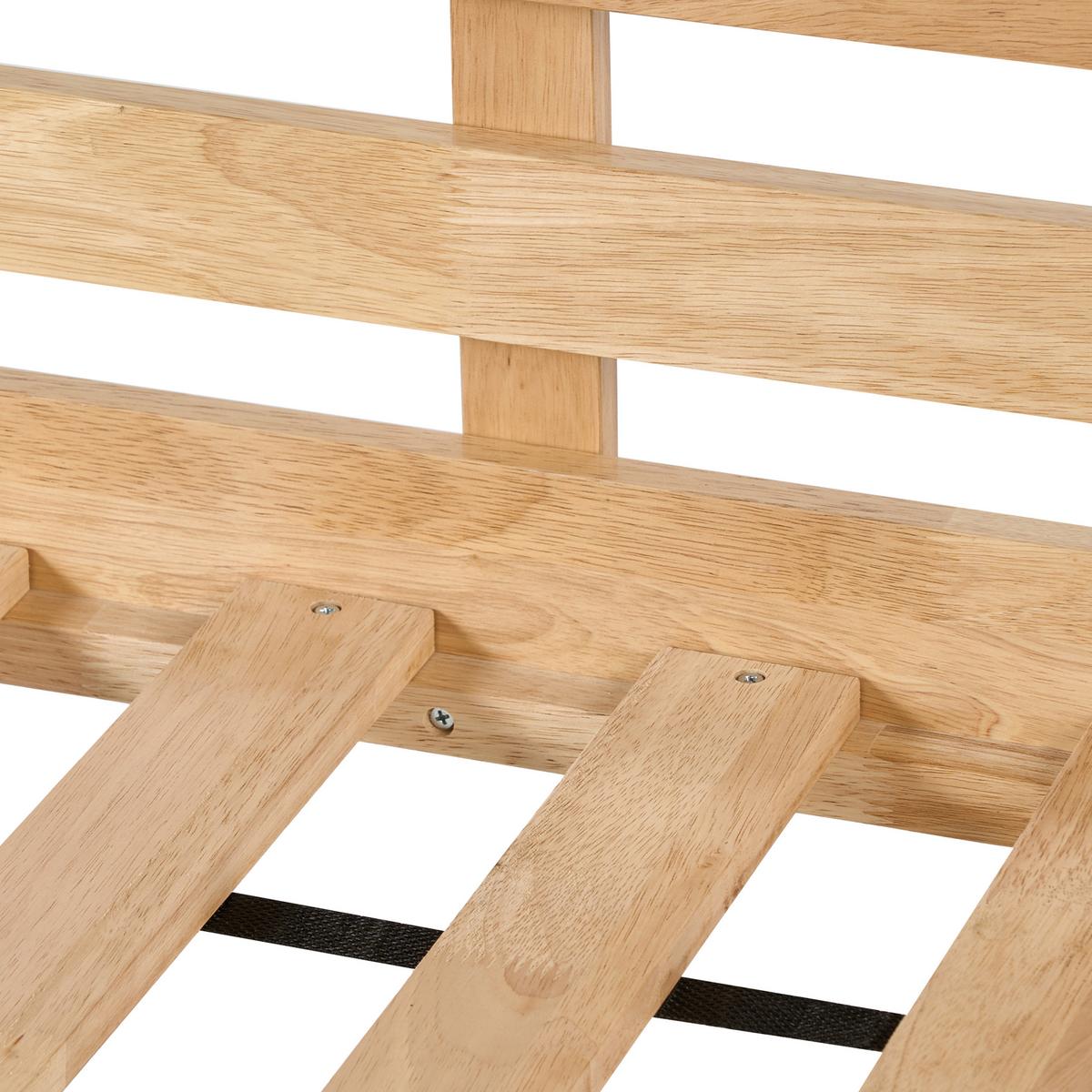 TAGESBETT Holz 90/200 cm Naturfarben Theza - Naturfarben, Holz (90/200cm) - Beliani