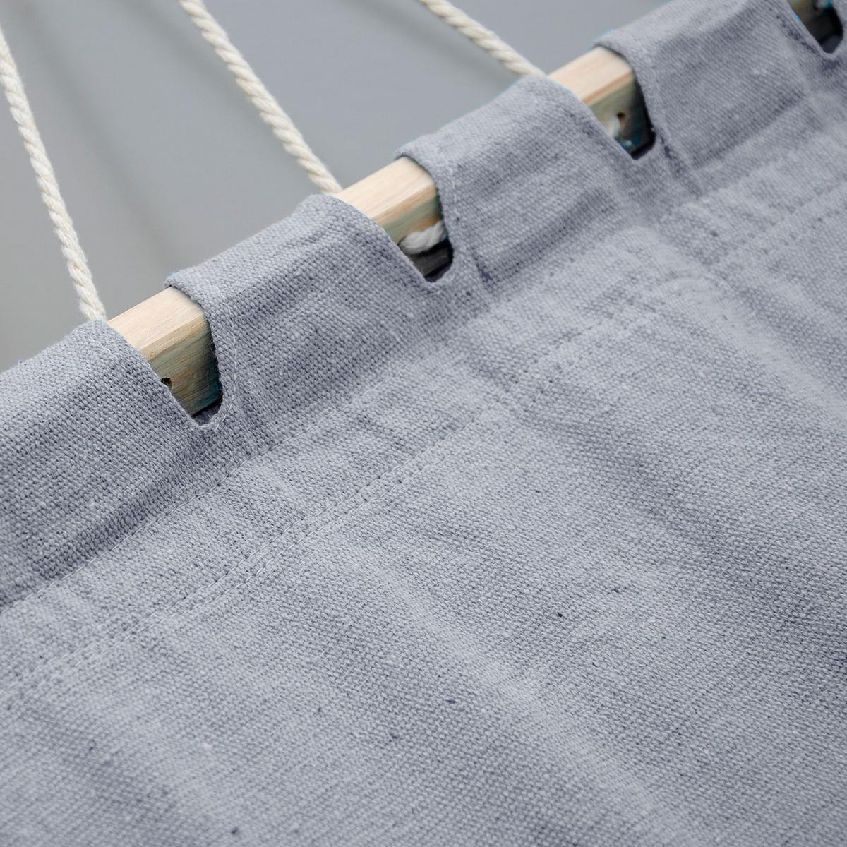 DOPPEL-HÄNGEMATTE mit Gestell bis 120kg, 200/120cm, Grau - Grau, Metall (100/90/300cm) - Amanka