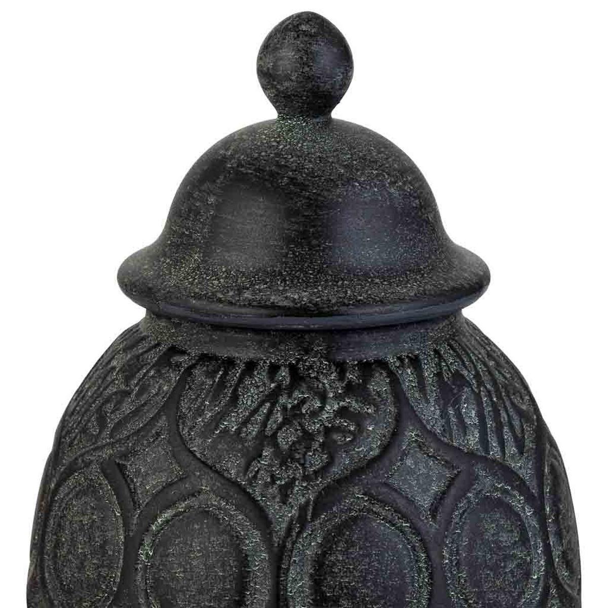 VASE aus Keramik, schwarz, 17x33cm - Schwarz, Keramik (33cm) - Wanderlust