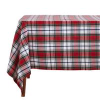 TISCHDECKE Macduff rot kariert, 137/178 cm, 100% Baumwolle - Multicolor, Textil (137/178cm) - Homescapes