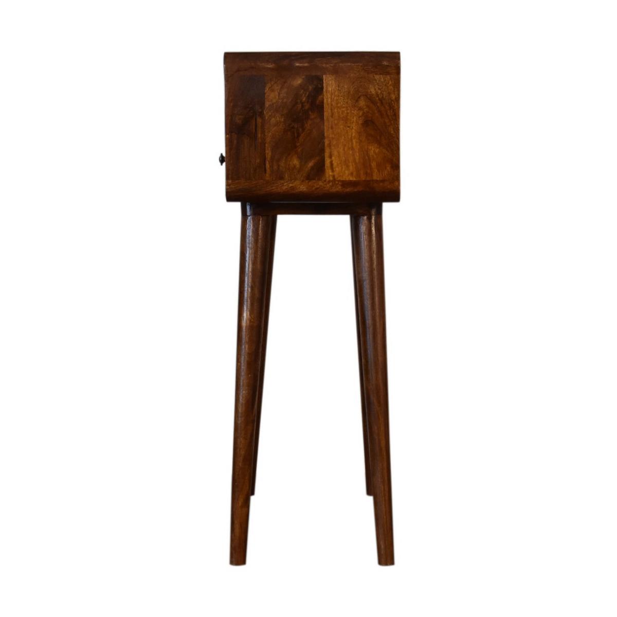 KONSOLENTISCH in Kastanien-Finish, 2 Schubladen, 1 Offenes Fach, Beine im Nordischen Stil, Braun - Messingfarben/Braun, Holz/Metall (30/60/90cm) - Artisan Furniture
