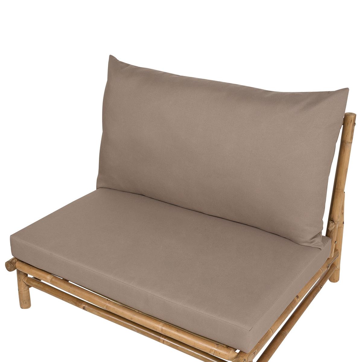 GARTENSESSEL Massivholz taupe Todi - Taupe/Hellbraun, Holz (102/74/85cm) - Beliani