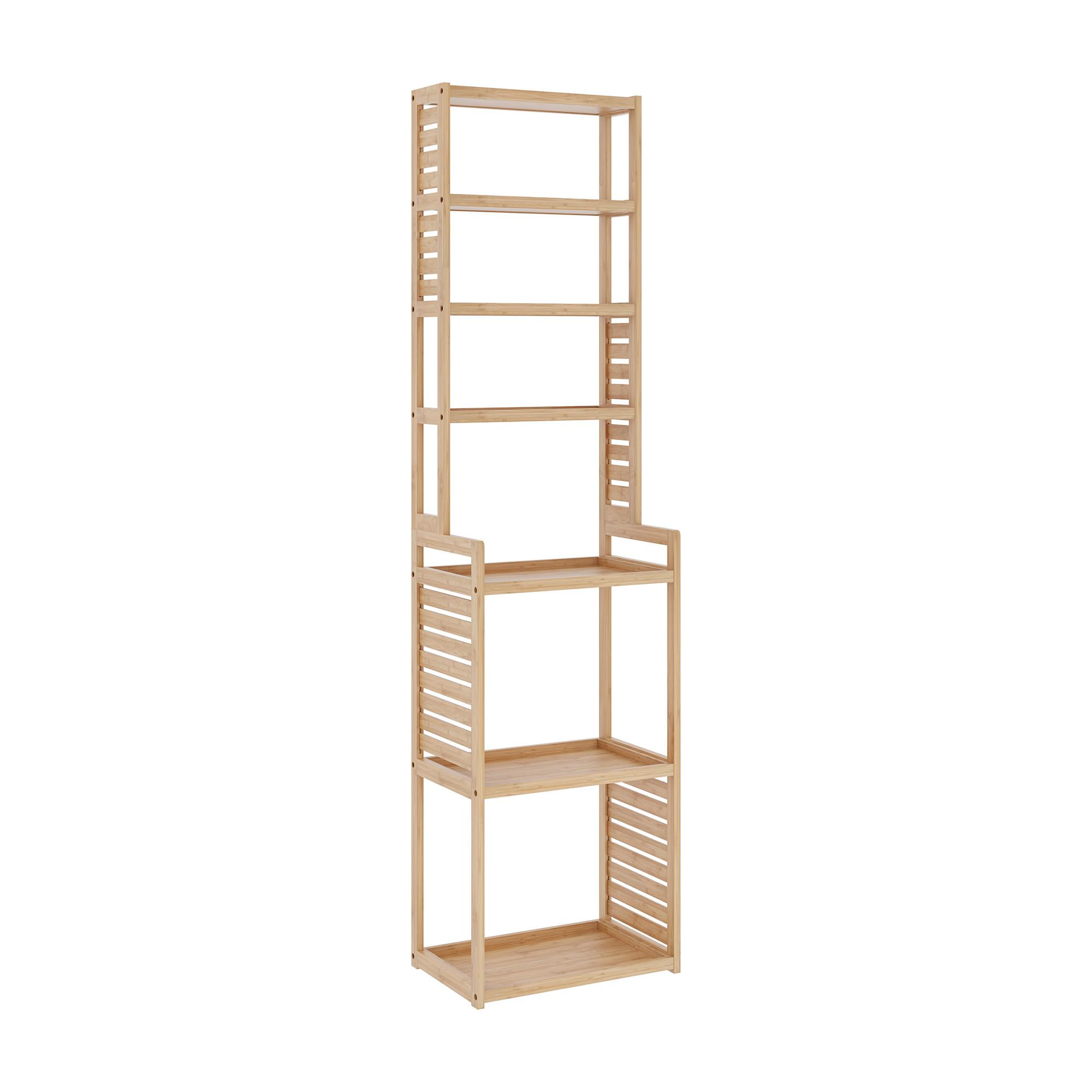 BADEZIMMERREGAL Forssa - Naturfarben, Holz (42/165/28cm) - [en.casa]