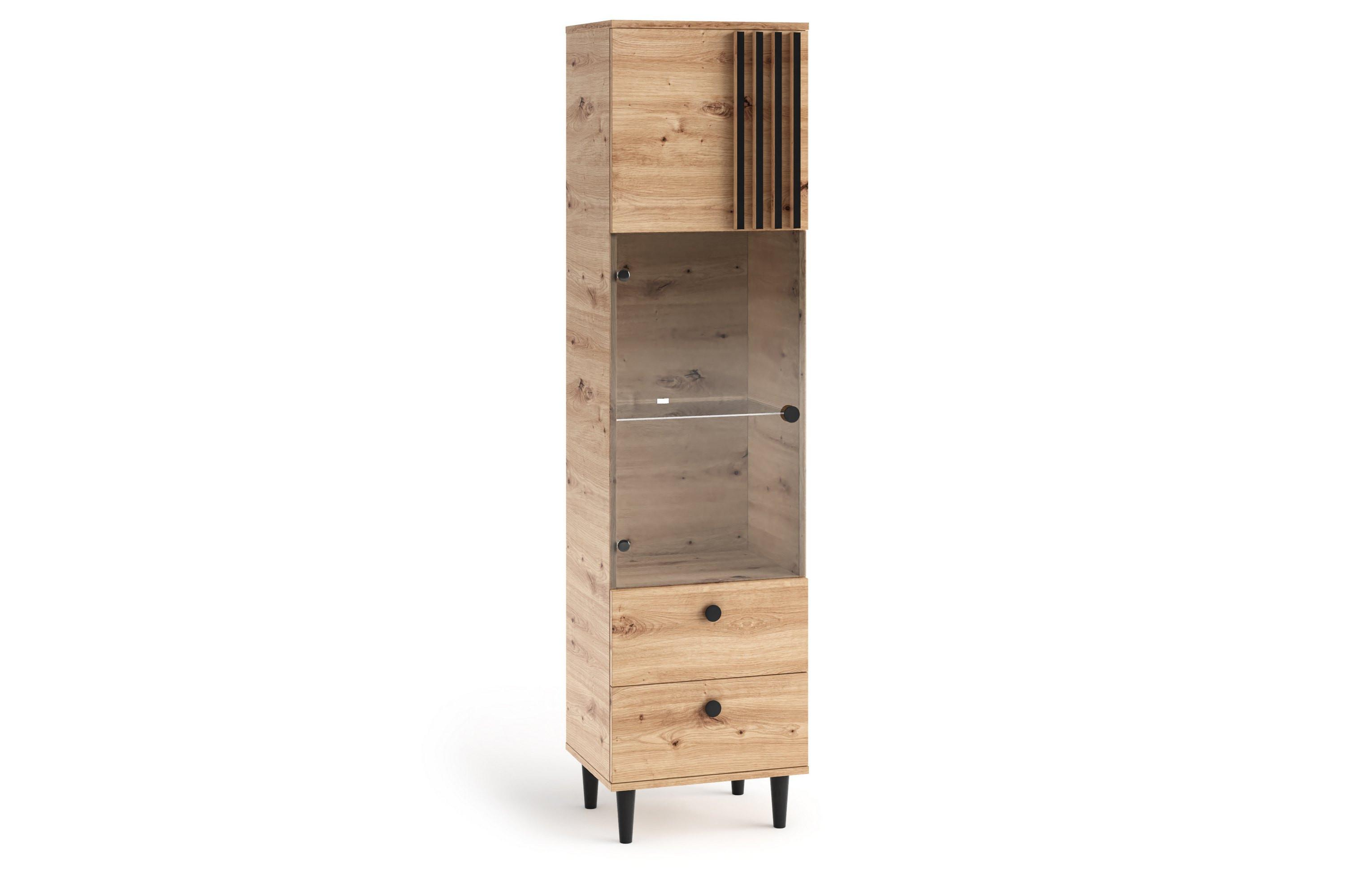 DREHTÜRENSCHRANK ARTIANO 50/196/40cm 2-türig Eiche Artisan - Eiche Artisan, Holzwerkstoff (50/196/40cm) - MASSENO
