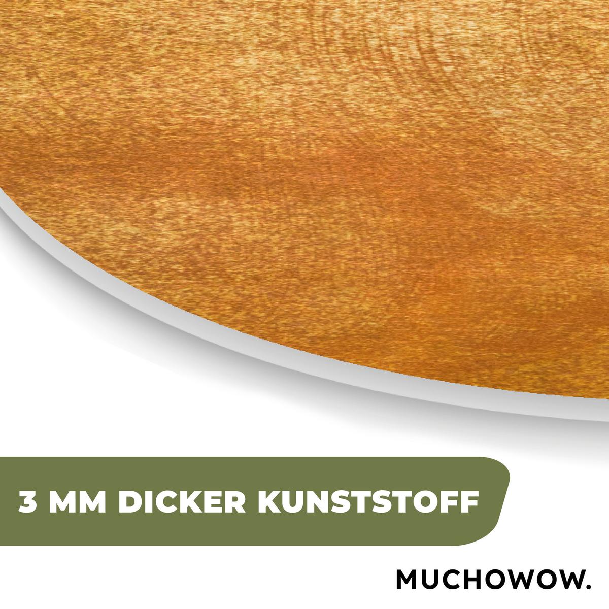 WANDBILD Eisen - Rost - Gold - Metall - Luxus Deko Groß 80x120 cm - Goldfarben, Kunststoff (80/120cm) - MuchoWow