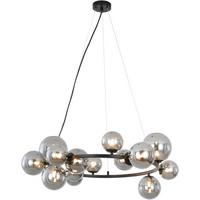PENDELLEUCHTE Lily 80/80/180 cm - Schwarz, Metall (80/80/180cm) - ZMH