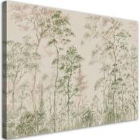WANDBILD hohe dünne bäume - Beige, Textil (60/40cm) - Feeby