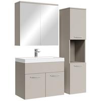 BADMÖBEL-SET Montreal 4 Teile Spiegelschrank Cashmere - 60 x 35 x 51 cm - Kaschmir, Holz (60/51/35cm) - Badplaats