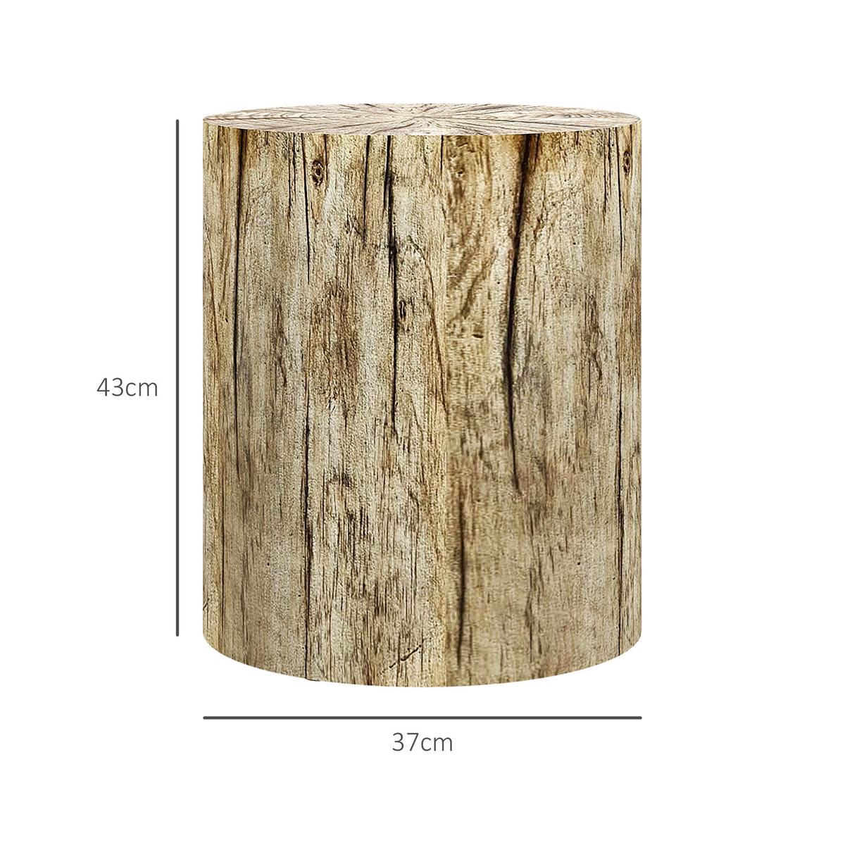 BEISTELLTISCH, Beton, Naturholz - Naturfarben, Kunststoff (37/37/43cm) - HOMCOM