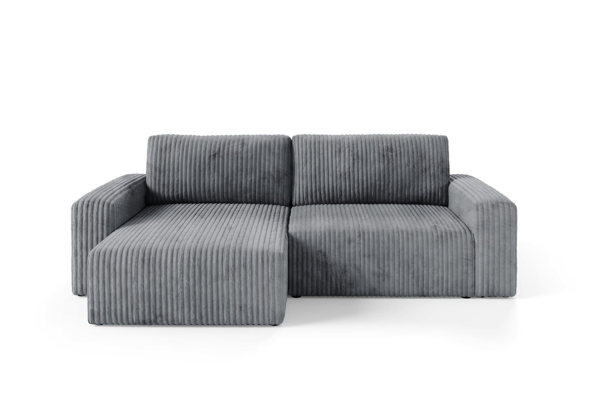 ECKSOFA Natalia - Grau, Holzwerkstoff/Textil (149/244cm) - Fun Möbel