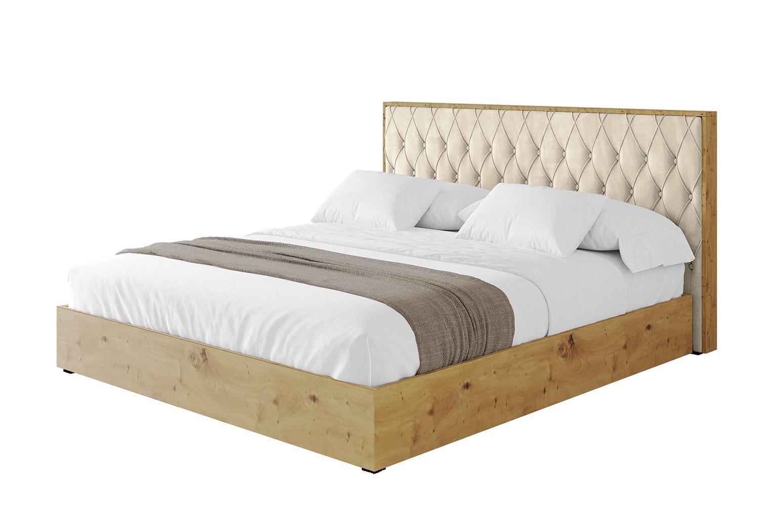 POLSTERBETT mit Bettkasten und Lattenrost, Boxbett ohne Matratze - ENZO5 180x200 Beige - Ecru, Holzwerkstoff/Textil (180/200cm) - ALTDECOR